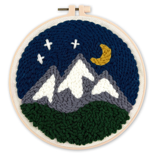 Punch Needle Kit - Mountains at Night