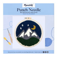Load image into Gallery viewer, Punch Needle Kit - Mountains at Night