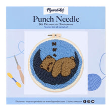 Load image into Gallery viewer, Punch Needle Kit - Bear on the Moon