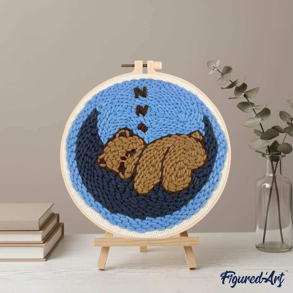 Punch Needle Kit - Bear on the Moon
