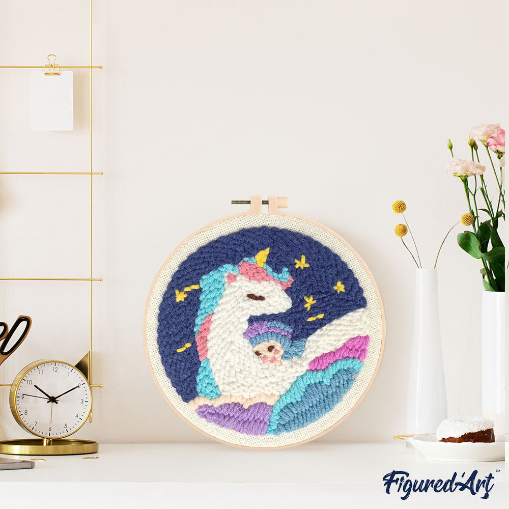 Punch Needle Kit - Unicorn and a Baby
