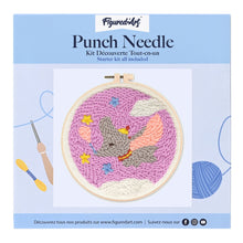 Load image into Gallery viewer, Punch Needle Kit - Flying Elephant