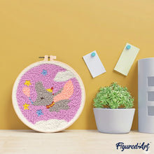 Load image into Gallery viewer, Punch Needle Kit - Flying Elephant