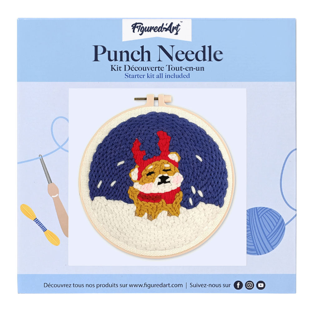 Punch Needle Kit - Reindeer Dog