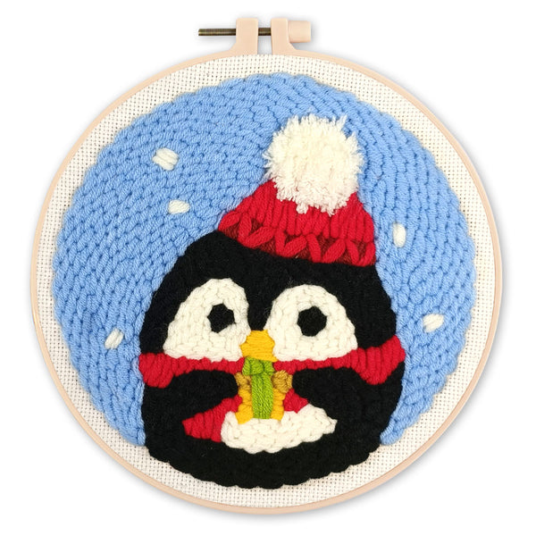 Punch Needle Kit - Santa Penguin
