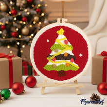 Load image into Gallery viewer, Punch Needle Kit - Christmas Tree 3