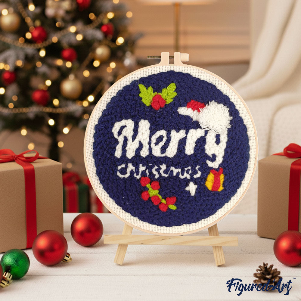Punch Needle Kit - Merry Christmas