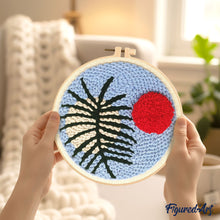 Load image into Gallery viewer, Punch Needle Kit - Botanic Abstract 2