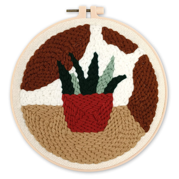 Punch Needle Kit - Red Pot Plant