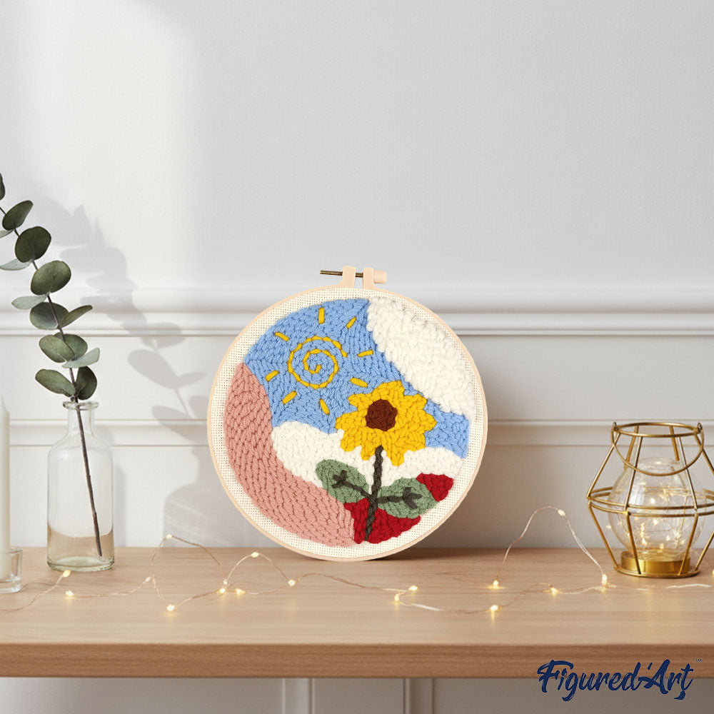 Punch Needle Kit - Flower at Sunrise