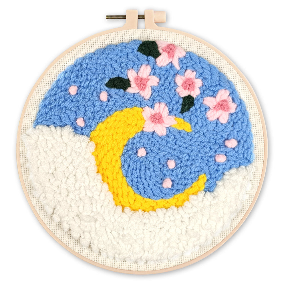 Punch Needle Kit - Sakura and the Moon