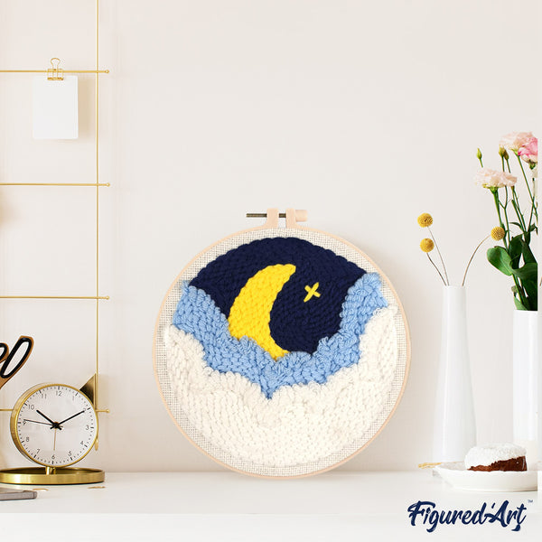 Punch Needle Kit - Hiding Moon