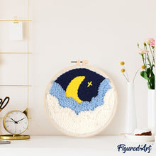 Load image into Gallery viewer, Punch Needle Kit - Hiding Moon