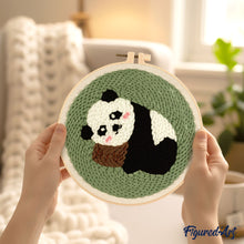 Load image into Gallery viewer, Punch Needle Kit - Panda 1