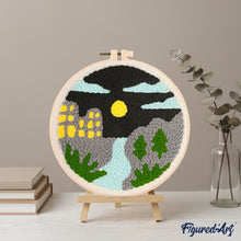 Load image into Gallery viewer, Punch Needle Kit - River at Night