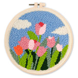 Punch Needle Kit - Tulips and Blue Sky