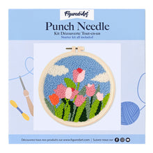 Load image into Gallery viewer, Punch Needle Kit - Tulips and Blue Sky