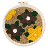 Punch Needle Kit - Yellow and Brown Flowers