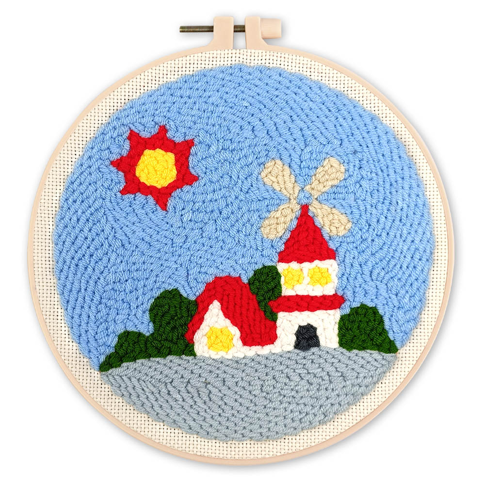 Punch Needle Kit - Sunny Windmill