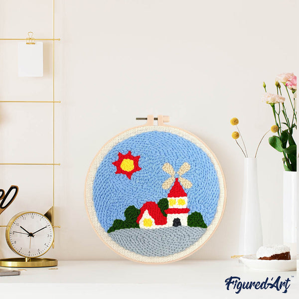 Punch Needle Kit - Sunny Windmill