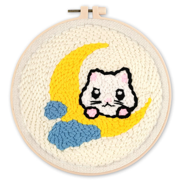 Punch Needle Kit - Cat on the Moon