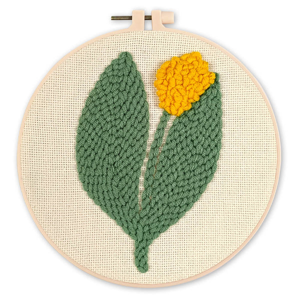 Punch Needle Kit - Yellow Tulip