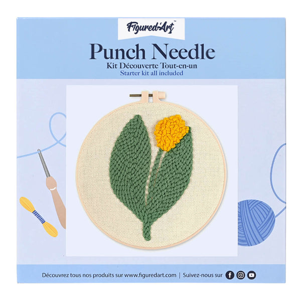 Punch Needle Kit - Yellow Tulip