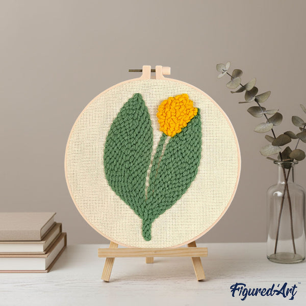 Punch Needle Kit - Yellow Tulip