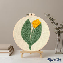 Load image into Gallery viewer, Punch Needle Kit - Yellow Tulip