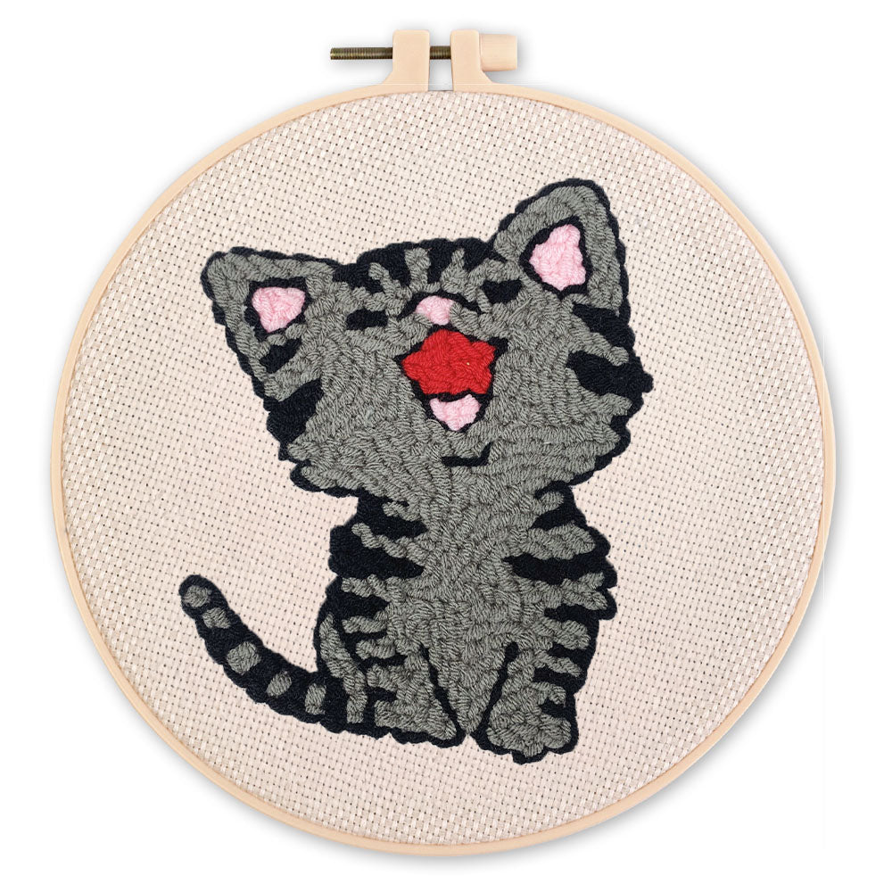 Punch Needle Kit - Laughing Cat
