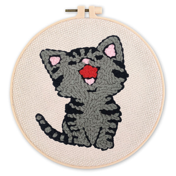 Punch Needle Kit - Laughing Cat