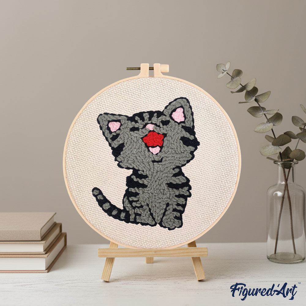 Punch Needle Kit - Laughing Cat
