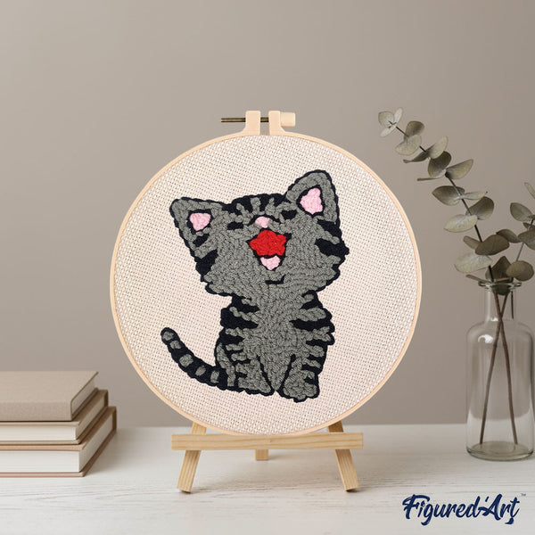 Punch Needle Kit - Laughing Cat