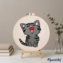 Load image into Gallery viewer, Punch Needle Kit - Laughing Cat