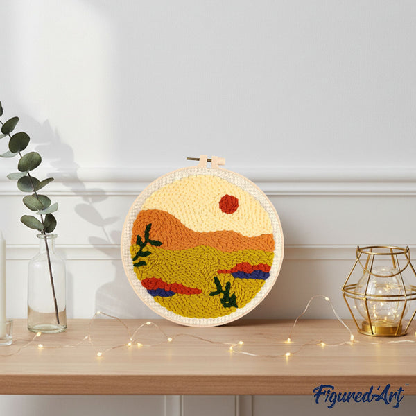 Punch Needle Kit - Golden Desert