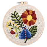 Punch Needle Kit - Blue Moth and Flowers