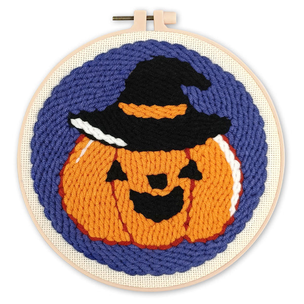 Punch Needle Kit - Halloween Pumpkin
