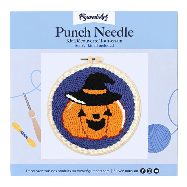 Punch Needle Kit - Halloween Pumpkin