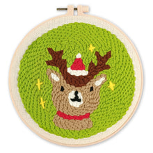 Load image into Gallery viewer, Punch Needle Kit - Santa Deer