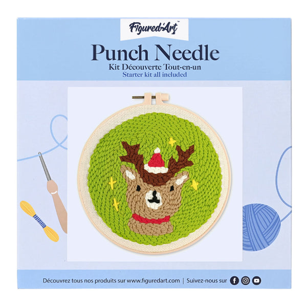 Punch Needle Kit - Santa Deer