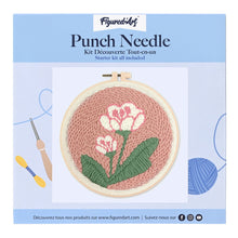 Load image into Gallery viewer, Punch Needle Kit - White Flowers 2
