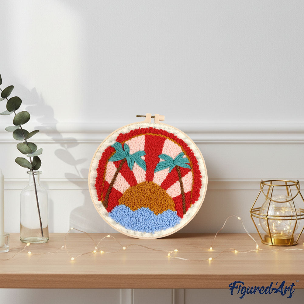 Punch Needle Kit - Tropical Sunset