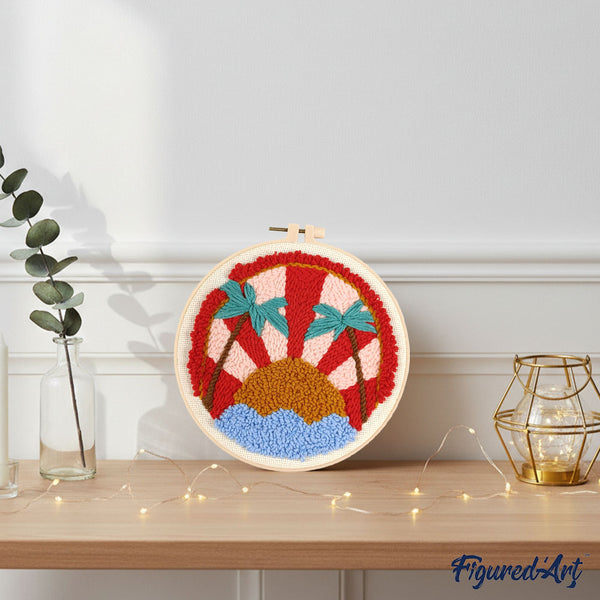 Punch Needle Kit - Tropical Sunset