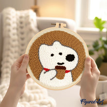 Load image into Gallery viewer, Punch Needle Kit - White Dog and Coffee