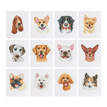 Load image into Gallery viewer, Mini Diamond Painting 3&quot;x5&quot; (12 pieces) -Dog Portraits