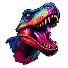 Load image into Gallery viewer, Wooden Puzzle - Warm Dinosaur