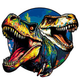 Wooden Puzzle - Evening Twin Dinosaurs