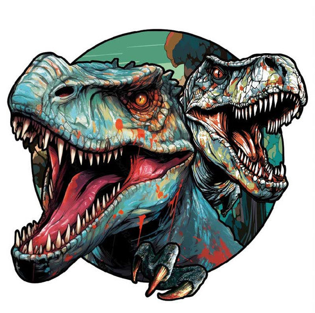 Wooden Puzzle - Twin Stone Dinosaurs