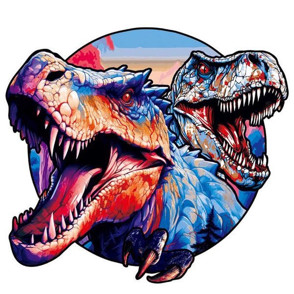 Wooden Puzzle - Twin Ice Dinosaurs