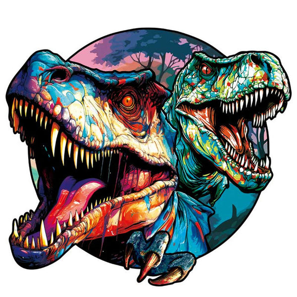 Wooden Puzzle - Twin Dinosaurs